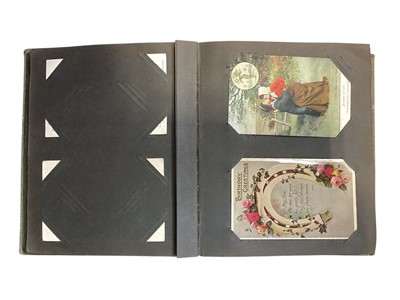 Lot 5157 - Album of vintage greeting cards, postcards etc