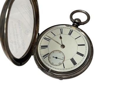 Lot 9 - Victorian silver cased pocket watch (Birmingham 1896)