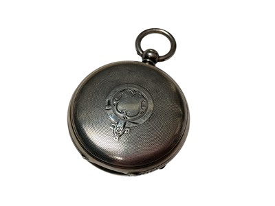 Lot 9 - Victorian silver cased pocket watch (Birmingham 1896)