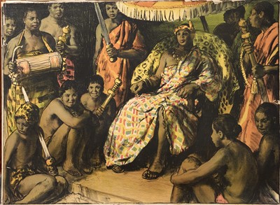 Lot 1152 - *Gerald Spencer Pryse (1882-1956) coloured lithograph, Scenes of the Empire series 1924, No. P30, signed lower right, 93cm x 126cm, unframed