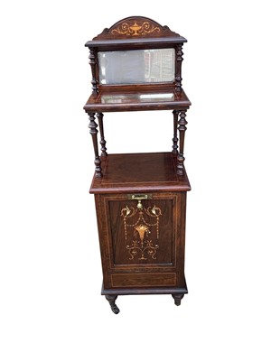 Lot 5353 - Inlaid mahogany Edwardian coal cupboard, 117cm tall