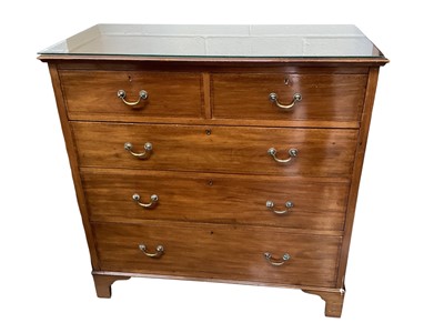 Lot 5360 - Edwardian inlaid mahogany chest of drawers measuring, 106cm wide x 107cm tall x 53cm deep