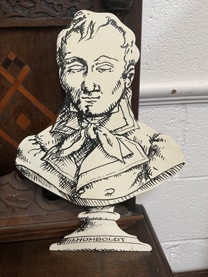 Lot 5166 - Set of five stylish hand painted dummy boards, in the form of busts of explorers