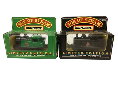 Lot 1727 - Matchbox MB43 Limited Edition steam locomotives, boxed, plus two others (6)