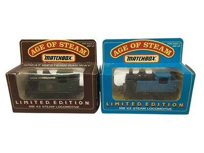Lot 1727 - Matchbox MB43 Limited Edition steam locomotives, boxed, plus two others (6)