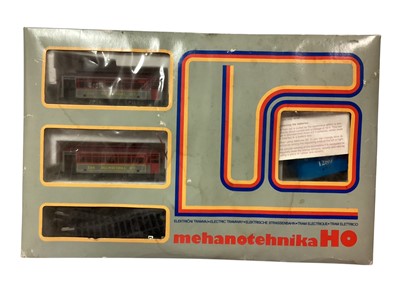 Lot 1728 - Mehanotehnika HO Gauge battery operated Tramway Set, boxed T360 (1)