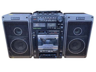 Lot 5195 - Hitachi portable stereo radio TRK-9150W