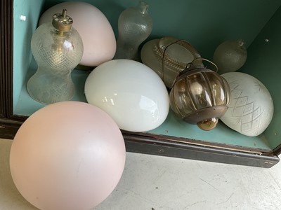 Lot 5222 - A collection of domed ceiling lights and other glass lights