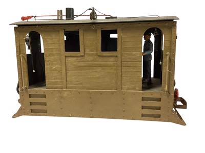 Lot 1706 - Playmobil running gear G Gauge Tram Engine (repainted) (1)