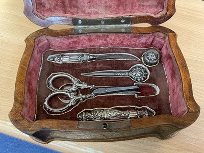 Lot 5220 - 19th century French boulle work work box with silver fittings