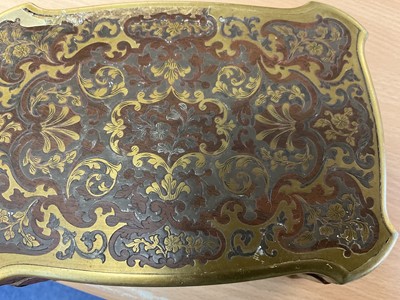Lot 5220 - 19th century French boulle work work box with silver fittings