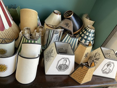 Lot 5232 - Collection of lamp shades and candle shades