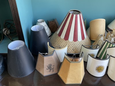 Lot 5232 - Collection of lamp shades and candle shades