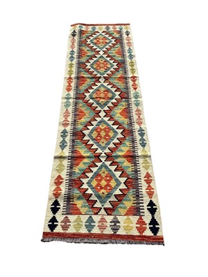 Lot 5293 - Kilim runner measuring 206cm x 59cm