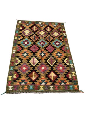 Lot 5292 - Kilim rug measuring 159cm x 103cm
