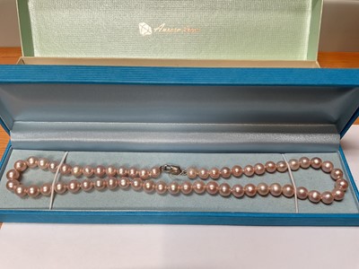 Lot 115 - Five cultured pearl single string necklaces