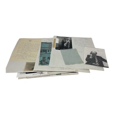 Lot 861 - Artists signed letters, photos and correspondence, including Bridget Riley, Hugh Casson, John Piper, Peter Blake, Lord Litchfield etc.