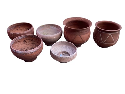 Lot 5214 - Group of six terracotta plant pots