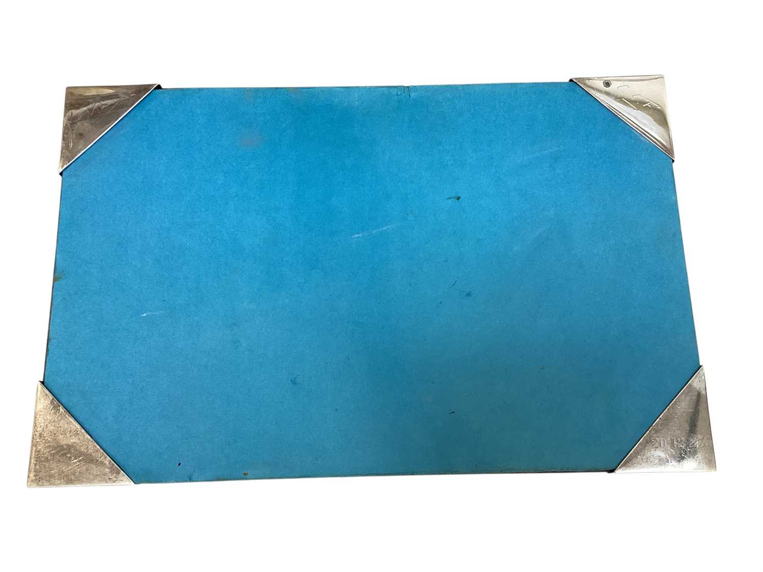 Lot 5259 - 1920s Chinese silver mounted desk blotter with marks for Wang Hing