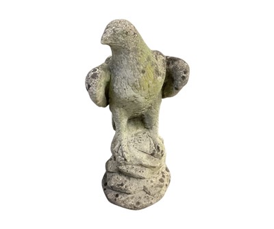 Lot 5279 - Concrete garden ornament of an eagle, 59cm high