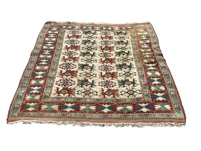 Lot 5284 - Antique Kilim rug measuring 178cm x 168cm