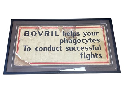 Lot 5395 - Bovril sign mounted in a black glazed frame
