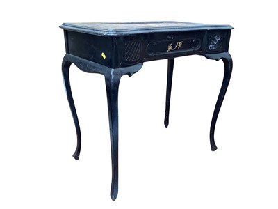 Lot 5414 - Georgian ebonised writing desk, 74cm tall x 79cm wide x 46cm deep