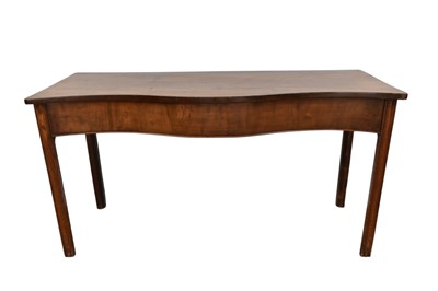 Lot 1349 - George III mahogany serpentine serving table