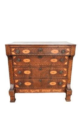 Lot 1339 - Early 19th century Dutch marquetry inlaid chest of drawers