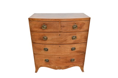 Lot 1338 - Regency mahogany bowfront chest