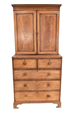 Lot 1333 - Regency mahogany two height cupboard