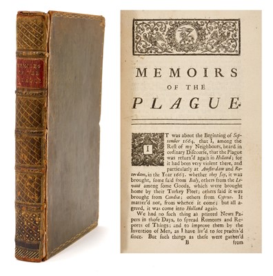 Lot 850 - Daniel Defoe - Journal of the Plague Year, lacking title page but this appears to be a 1722 first edition, with page 270/271 incorrectly numbered 290/291