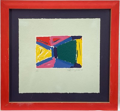 Lot 30 - Anthony Frost (b. 1951) signed limited edition screenprint, 18/20, dated '97, 22cm x 16cm, together with a signed Suffolk exhibition poster, 58cm x 83cm, glazed frames (2)
