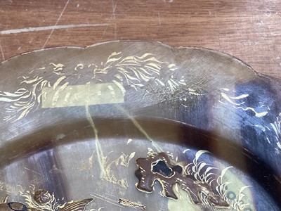 Lot 5085 - Japanese tortoiseshell tray