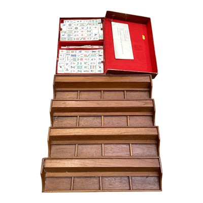 Lot 5113 - Mahjong set and four tile racks