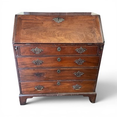 Lot 1451 - George III mahogany bureau