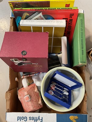 Lot 5159 - Sundry items, including carved African mask, vintage telephones, etc