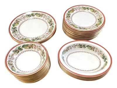 Lot 2223 - Spode Christmas Rose pattern part service