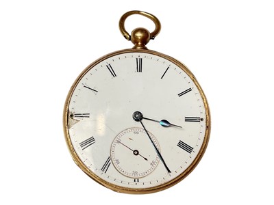 Lot 60 - Swiss gold pocket watch