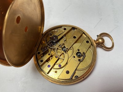Lot 60 - Swiss gold pocket watch
