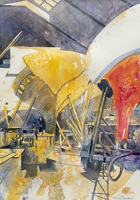 Lot 255 - Tracy Saunders (contemporary) watercolour, two signed works, Cooks boatyard Maldon, glazed frames