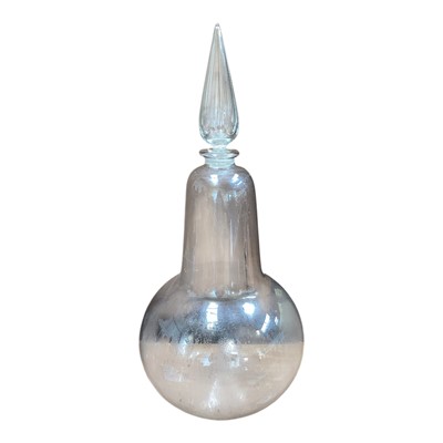 Lot 5061 - Very large glass apothecary bottle and faceted stopper