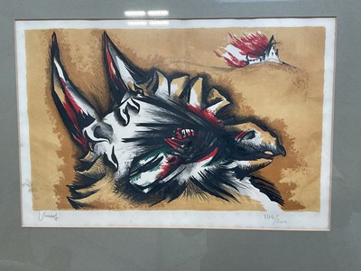 Lot 5079 - Jean Lurcat (French, 1892-1966) lithograph, signed in pencil, 146/200, framed and glazed, 43cm x 26.5cm