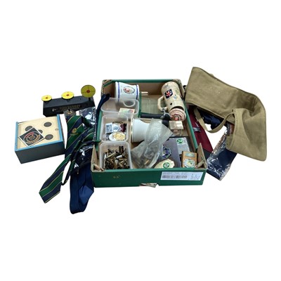 Lot 5217 - Group of military items including shell cases, shooting trophies etc
