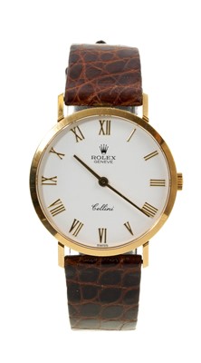 Lot 501 - Rolex Cellini 18ct gold wristwatch in box