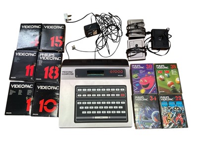 Lot 2732 - 1970s Philips Videopac G7000 with games and controllers, boxed