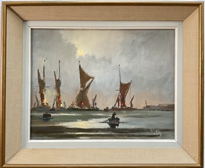 Lot 252 - Vic Ellis (1921-1984) oil on board, Marine scene, signed, 34cm x 44cm, framed