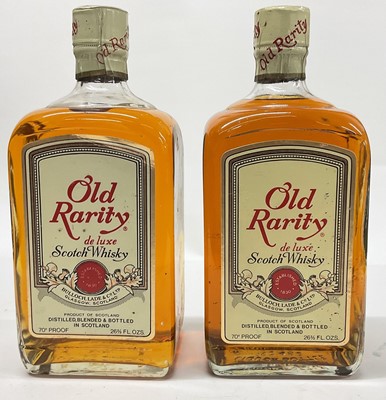 Lot 21 - Two bottles, Old Rarity de luxe Scotch Whisky, Bulloch, Lade & Co., 70% proof, 26 2/3 fl.ozs