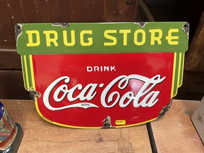 Lot 5100 - Coca Cola enamel sign, 38cm x 25.5cm