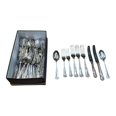Lot 5105 - Group of kings pattern silver plated cutlery